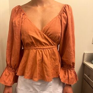 Free People Top. Reversible. Auburn color. Size XS